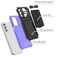 thumbnail image 2 of Dteck Case for Samsung Galaxy A25 5G with Detachable Card Holder Cover,Shockproof Rubber Kickstand Rugged Military Grade Protective Back Phone Case,Purple, 2 of 9