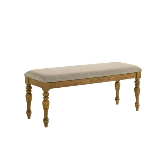 Best Master Furniture Huntington Transitional Dining Bench with Cushioned Seating, Antique Natural Oak