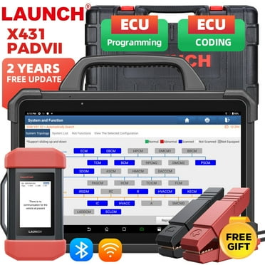 LAUNCH X-431 PAD VII Elite, Car Diagnostic Scan Tool 2534 Reprogramming ECU Coding Tool, Intelligent Topology, 60  Services  2 Years Free Update Upgraded of X431 PRO5