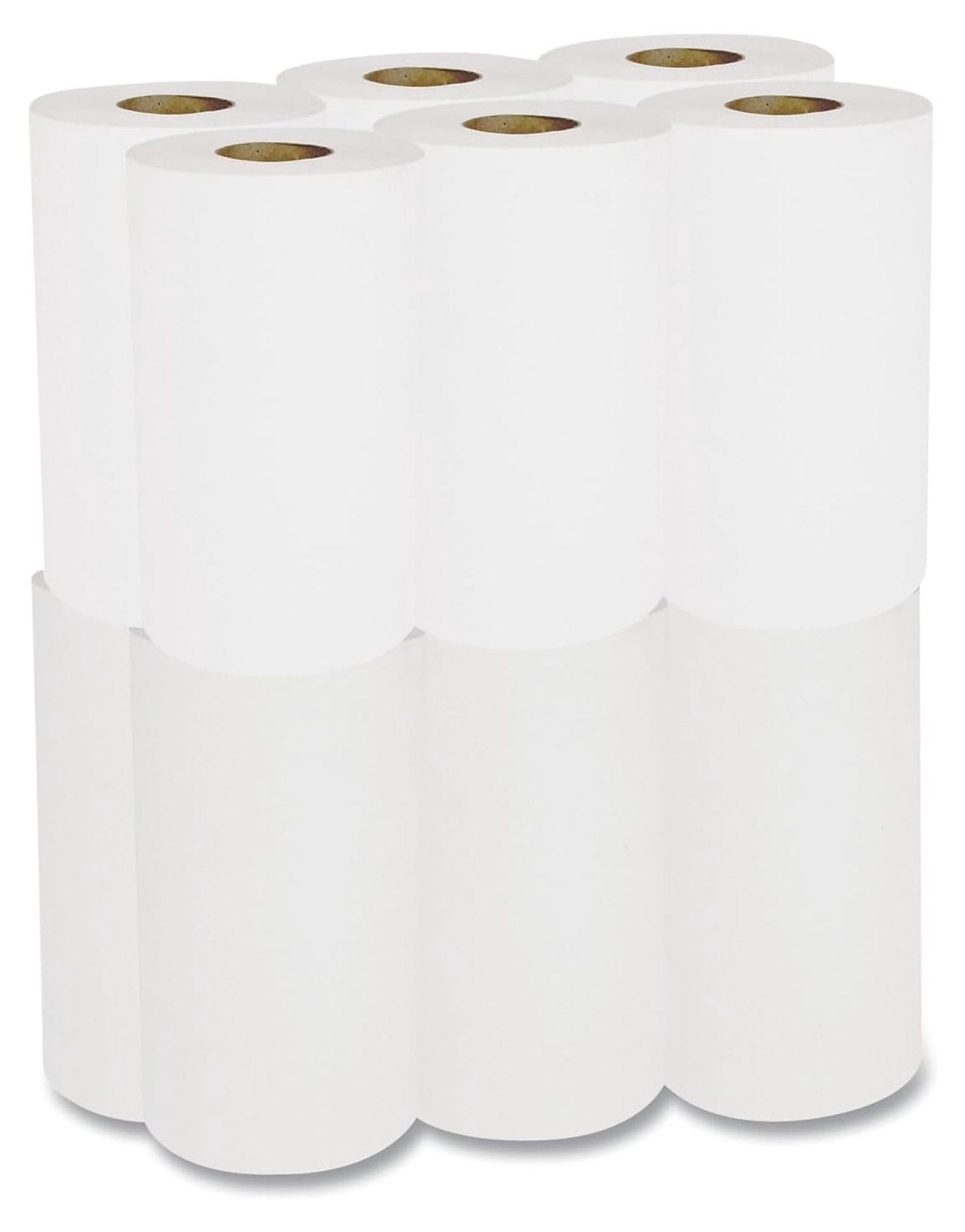 BWK6250 Paper Towels - 8in x 350ft, 1-Ply Hardwound Roll, White (12/Carton) - Washroom Hand Drying, Non-Perforated Towels for Commercial & Home Use