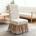 thumbnail image 5 of Uxgjfwu Full Coverage Jacquard Hotel Style Chair Cover, Thickened Elastic One-Piece Dining Chair Cover, Skirt Design Seat Protector for Home Decoration and Furniture, 5 of 6