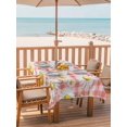 thumbnail image 2 of Outdoor Tablecloth with Umbrella Hole for Patio/Picnic/Party/Camping, Spring White Daisy Waterproof Table Cloth Rectangle Table Cover Washable, Farmhouse Floral Pink Buffalo Plaid (60"x 120"), 2 of 8