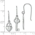 thumbnail image 4 of Sterling Silver Rhodium-Plated Lock And Key Dangle Earring (30.7 X 7.55) Made In Thailand qe15024, 4 of 4