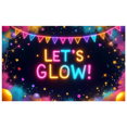 thumbnail image 1 of Neon Design Glow Banner Colorful Decoration Let's Glow Festival Sign for Party Celebration Event, 1 of 5
