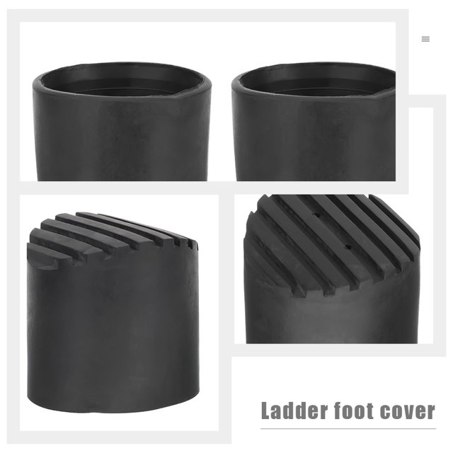 CTIRCHIU 4 Pcs Stabilisateurs d'Échelle en Caoutchouc Noir Rond pour Accessoires d'Échelle