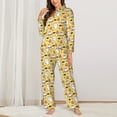 thumbnail image 2 of Xecao Rabbit Hunger for Women's Long-Sleeved Pajama Set with Button Front and Pockets Soft Lounge Sleepwear for Home Relaxation-XX-Large, 2 of 7