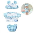 thumbnail image 2 of AlevRam 1 Set 12 Inch Baby Doll Clothes – Includes Hat, Top & Underwear – Soft Outfit for 12” Girl or Boy Dolls – Cute Rabbit or Frog Pattern, 2 of 3