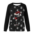 thumbnail image 4 of hotojiny Women Christmas Sweatshirt Long Sleeve Crew Neck Casual Sweatshirt Red Wine Glass Graphic Printed Pullover Tops, 4 of 4