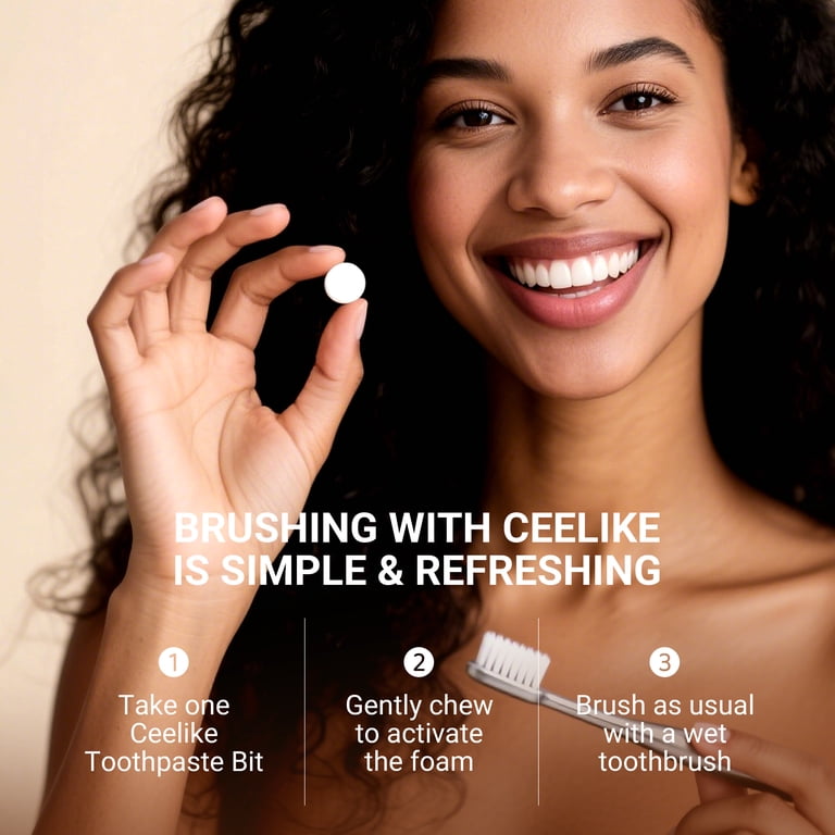 CEELIKE 5% Hydroxyapatite Toothpaste Tablets – Natural Cleaning
