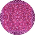thumbnail image 1 of Ahgly Company Indoor Round Oriental Pink Traditional Area Rugs, 6' Round, 1 of 4