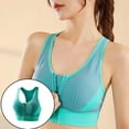 thumbnail image 2 of Women's Front Zipper Sports Bra, Shock Resistant Front Zip Sports Bra Racerback Running Bra Tank Top Seamless Sports Bra Power Lift Up Bra, Sculpting Bra, Sports Sculpting Lift Up Bra, 2 of 6