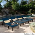 thumbnail image 5 of Christopher Knight Home Jamaica Outdoor Wicker Chaise Lounge with Cushion (Set of 4) by  Multibrown + Cream, 5 of 5