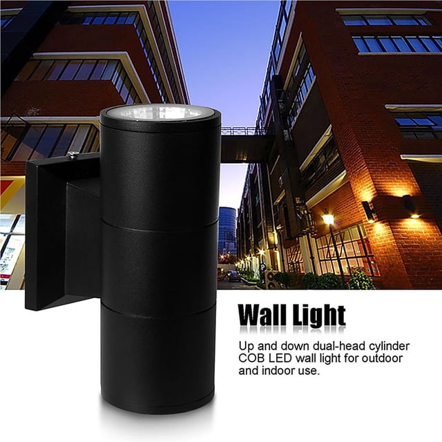 Moyic Lámpara de pared LED COB de 6W, candelabro de pared de cilindro arriba y abajo, resistente al agua, IP65, blanco cálido, CA 85-265V para Iluminación y accesorios No.2 Moyic HA025406-02