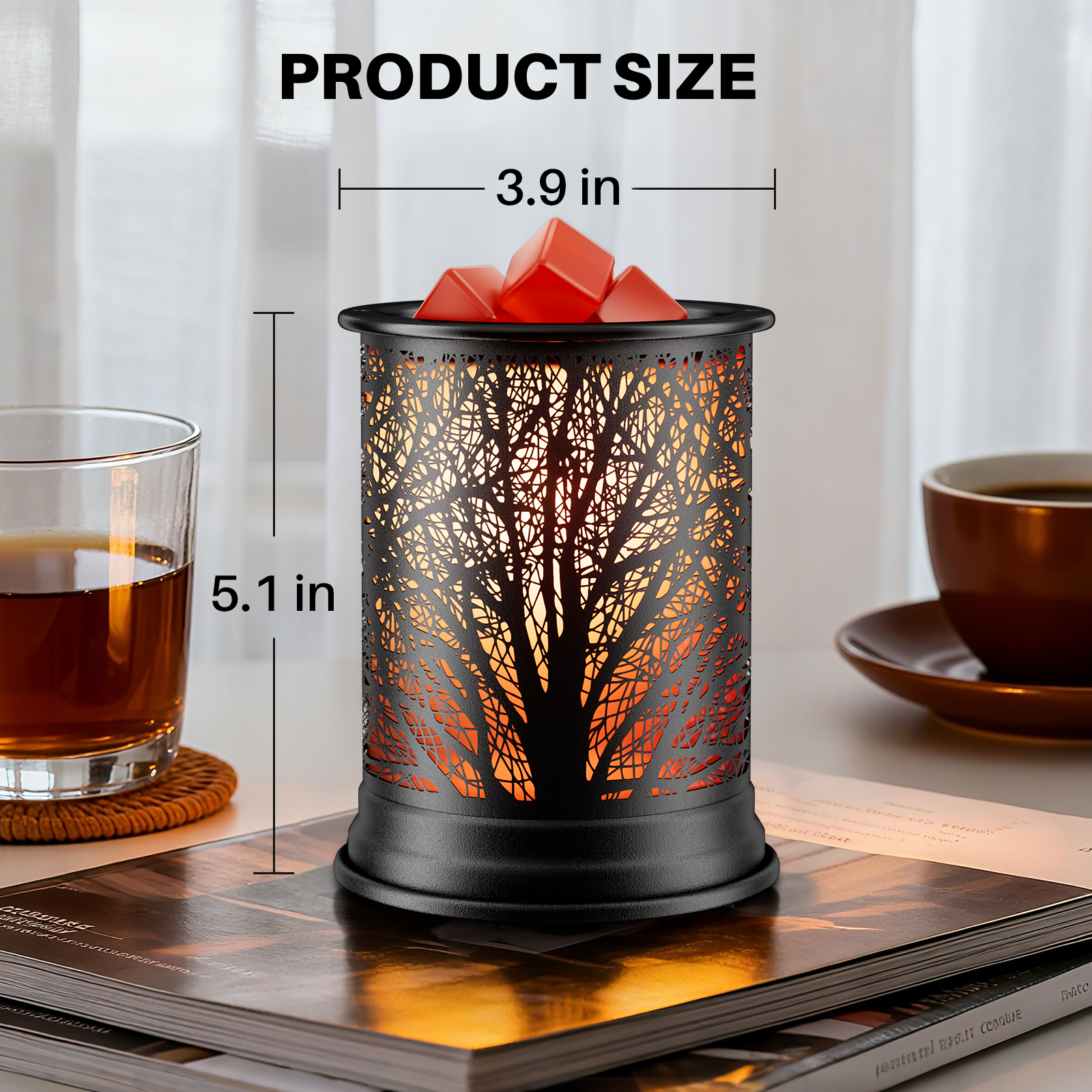Untimaty Metal Wax Melt Warmer With Night Light photo 8