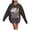Dark Gray, variant on Boho Flower Sweatshirt Unisex Sweater Women Floral Minimalist Sweater Flower Print Sweatshirt Woman Oversized Flower Shirt Casual