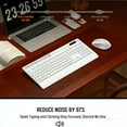 thumbnail image 2 of Wireless Keyboard and Mouse Combo with Full-Size Quiet, Palm Rest, Phone Holder, Multimedia Keys, Batteries Included, Compatible with Windows, PC, Laptop - White, 2 of 5
