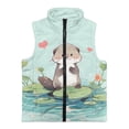 thumbnail image 4 of Pzuqiu Otter Kids Zip Up Vest Casual Clothes for Boys 4T Comfortable Soft Warm Lightweight Winter Coat with Pocket Sleeveless Fall Outfits Fashion Clothing for Young Boys, 4 of 7