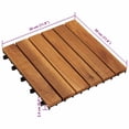 thumbnail image 2 of vidaXL 10 pcs Decking Tiles, 11.8"x11.8", Solid Acacia Wood, Weather Resistant, Varnished Finish, 2 of 6