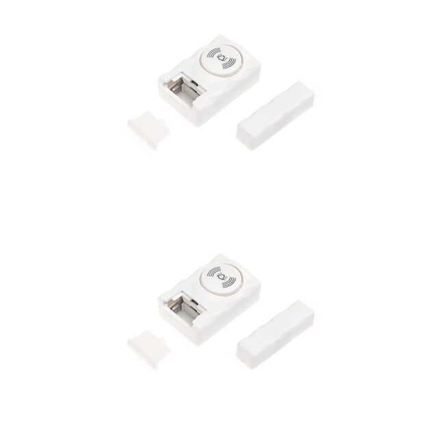 QualitChoice Wireless Window Security Alarms Apartment Hotel Door Sensor Open Close Plastic Detector Battery Operated for Protection 2Set