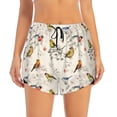 thumbnail image 4 of Lsque Little Birds Printed Women's Running Shorts with Liner Pockets,Elastic Quick Dry Workout Athletic Gym Yoga Shorts,Womens High Waist Shorts-Large, 4 of 9