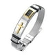 thumbnail image 2 of Pulsera cruzada de los hombres de la manera Sunnimix acero inoxidable Negro oro, 2 of 7