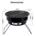thumbnail image 2 of Mini Parrilla Portatil KITCHENES Asador Plegable De Carbon Camping, 2 of 4