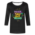 thumbnail image 4 of Fesfesfes Women Plus Size Shirts New Women's V-neck Slim Three Quarter Sleeve Digital Printed T-shirt Top T Shirts for Women M(US:6), 4 of 5