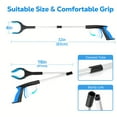 thumbnail image 3 of Reacher Grabber 32" Extra Long with Magnet Extraction - Foldable Gripper and Reaching Tool with 360°Rotating Jaw Reaching Aid，Blue, 3 of 7