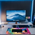 thumbnail image 6 of Large Gaming Mouse Pad for Desk, Colorful Hummingbird Desk Mat, Bright Hummingbird Desk Pad, 31.5"x11.8" Extended Big Computer Keyboard Mouse Pad with Non-Slip Base and Stitched Edge, 6 of 13