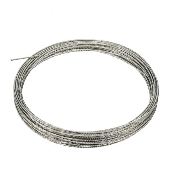 Stainless Steel Wire Rope Cable 1mm 0.04 inch Dia 32.8ft 10m Length 19  Gauge 304 Grade for Hoist Lifting Grinder Pulley 