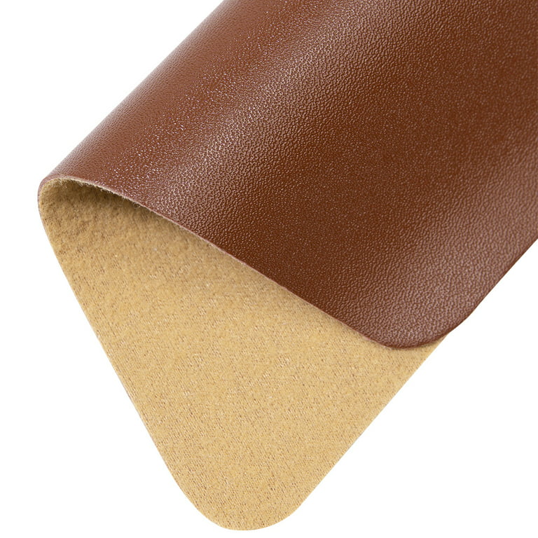 Mottled Brown Felt-Backed Faux Leather Vinyl Fabric, Upholstery / Bag  Making, 54 Wide