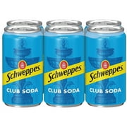 Schweppes Club Soda, 7.5 fl oz mini cans, 6 pack
