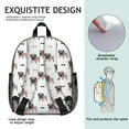 thumbnail image 5 of Cartoon Pug Dog Backpack Backpack for School,Cute School Bag,Schoolbag with Adjustable Shoulder Straps & Padded Back,13.8"x11.4"x6", 5 of 6