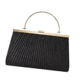 thumbnail image 3 of Bolso de mano de noche con bolso de hombro con correa de cadena para bodas en la calle, citas y vacaciones Negro, 3 of 8