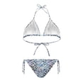 Binienty Soft Fabric Leopard Print Women's Bikini Sets, Plus Size ...