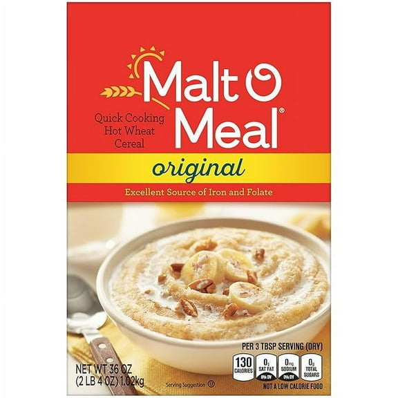 Pack of 1 Malt-O-Meal WHEAT Cereal, Original, 36 Oz
