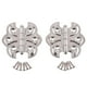 thumbnail image 1 of Bisagras de mariposa niqueladas - Paquete de 2 - Bisagras para puerta de gabinete de montaje en superficie - Herrajes para muebles - Ua-260-Hpn, 1 of 1