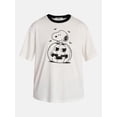 thumbnail image 4 of Peanuts Snoopy Women's and Women's Plus Pumpkin Tee and Shorts Sleep Set, 2-Piece, Sizes XS-2X, 4 of 4