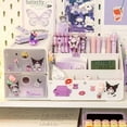 thumbnail image 2 of Kawaii Sanrio Kuromi My Melody Pen Holder Storage Box Cartoon Student Desktop Stationery Storage Multifunction Birthday Gift, 2 of 25