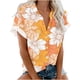 thumbnail image 1 of Blusa con estampado floral de manga corta con cuello en V para mujer OAVQHLG3B Store  lin121212, 1 of 4