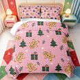 thumbnail image 2 of Manfei Christmas Happy Holiday Twin Quilt Set,Rustic Animals Twin Coverlet Set,2pcs,1 Bedspread and 1 Pillowcase, 2 of 7
