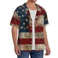 thumbnail image 2 of Wukai American Flag1 Men's Casual Short-Sleeve Button Down Shirt,Cuban Shirts for Men,Mens Short Sleeve Dress Shirts-XX-Large, 2 of 5