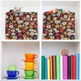thumbnail image 6 of Yayeee Canvas Storage Basket with Handles for Shelves Fabric Bins Closet Organizer, Red Floral, 6 of 8