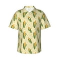 thumbnail image 2 of Goofa Yellow Corn Hawaiian Shirt for Men, Unisex Summer Beach Casual Short Sleeve Button Down Shirts,Aloha Tropical Floral print shirt-3X-Large, 2 of 9