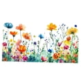 thumbnail image 2 of Pegatina de vidrio decorativa con diseño de flores multicolor, elegante calcomanía para ventana, para sala de estar, dormitorio y baño., 2 of 8