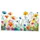 thumbnail image 2 of Pegatina de vidrio decorativa con diseño de flores multicolor, elegante calcomanía para ventana, para sala de estar, dormitorio y baño., 2 of 8