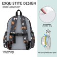 thumbnail image 5 of Multicolor Cat Blue Pattern Cute School Backpack with Padded Back and Adjustable Shoulder Straps 13.4"x11"x4.7", 5 of 5