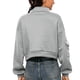 thumbnail image 4 of Sudadera con media cremallera para mujer, sudadera sin capucha de fibra de poliéster transpirable de color puro, sudadera informal para mujer para oficina, gris M, 4 of 6
