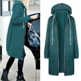 thumbnail image 1 of Sweat à Capuche Chaud à Fermeture Éclair pour Femmes, Veste Longue, Veste d'Extérieur, Veste à Capuche Zippée pour Femmes, Vestes Léopard pour Femmes, Gilets pour Femmes, Coupe-Vent Long, 1 of 3