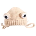 thumbnail image 1 of Sombrero de capucha de dibujos animados Zulema Novedad invierno Beige Gorro de punto para niños, 1 of 6